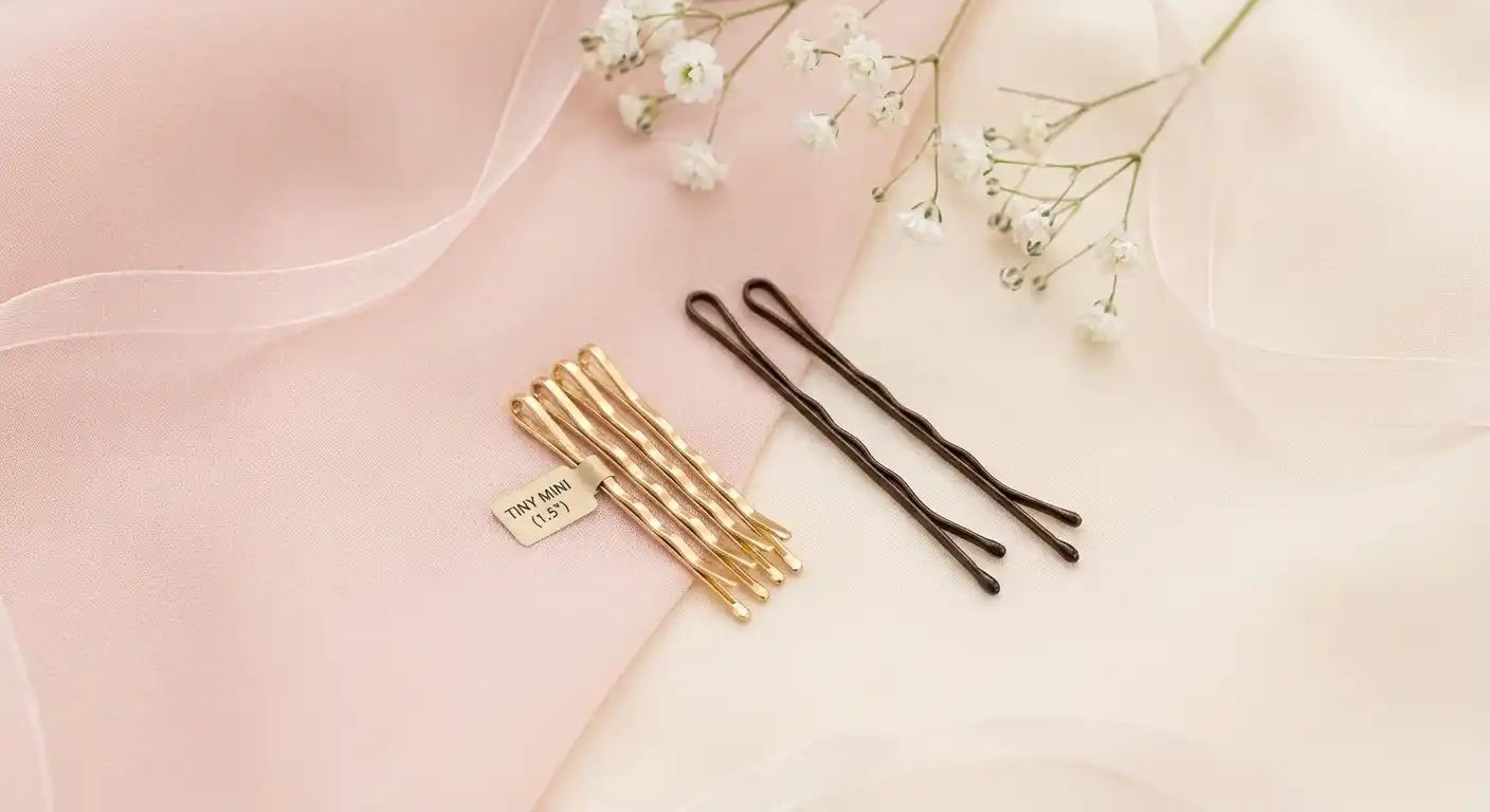 Mini bobby pins for delicate hair styling