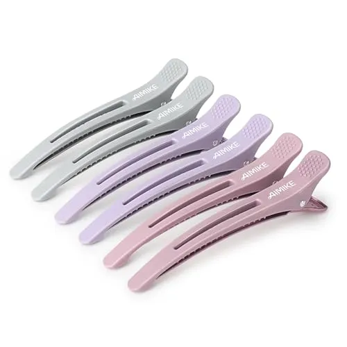 AIMIKE Sectioning Clips with Silicone Band (6 Pack, Morandi)