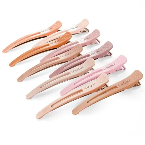 FRAMAR Neutral Creaseless Hair Clips (10 Pack)