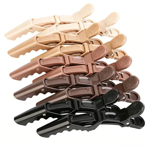 HH&LL Large Alligator Sectioning Clips, Earth Tones (10 Pack)
