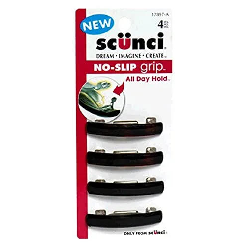 Scunci No Slip No Damage Barrette (4 ct)