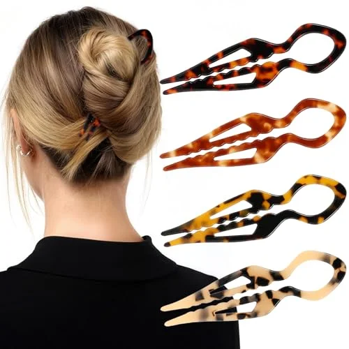 Tiefebene Prestige French Hair Pins, 4.33 Inch (4 Pack)